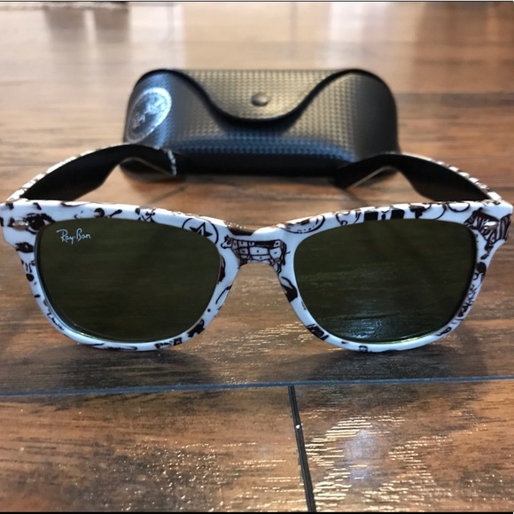 Ray-Ban Other - Ray-Ban Wayfarer Limited Graffiti White Black Rare